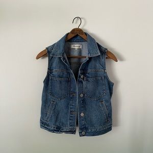 COPY - Madewell blue denim jeans vest